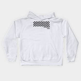 Chequered Flag Text Kids Hoodie